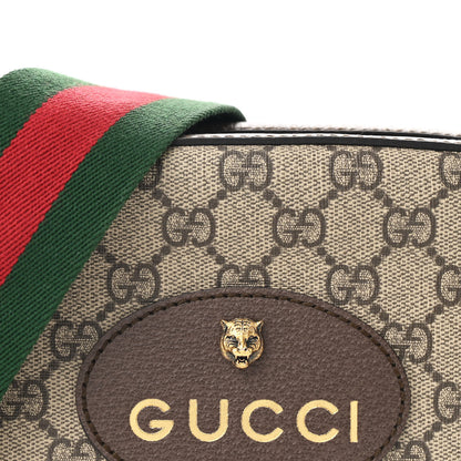 Gucci GG Supreme Monogram Web Neo Vintage Shoulder Bag Beige New Acero Crop 8 of 11