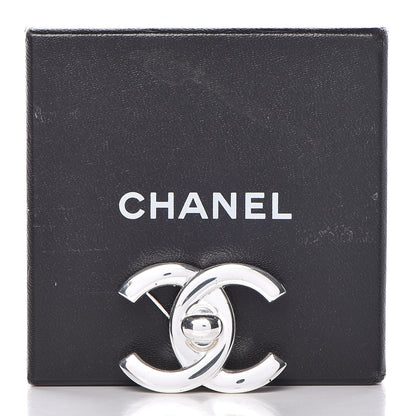 Chanel CC Turnlock Brooch Silver 5 of 5