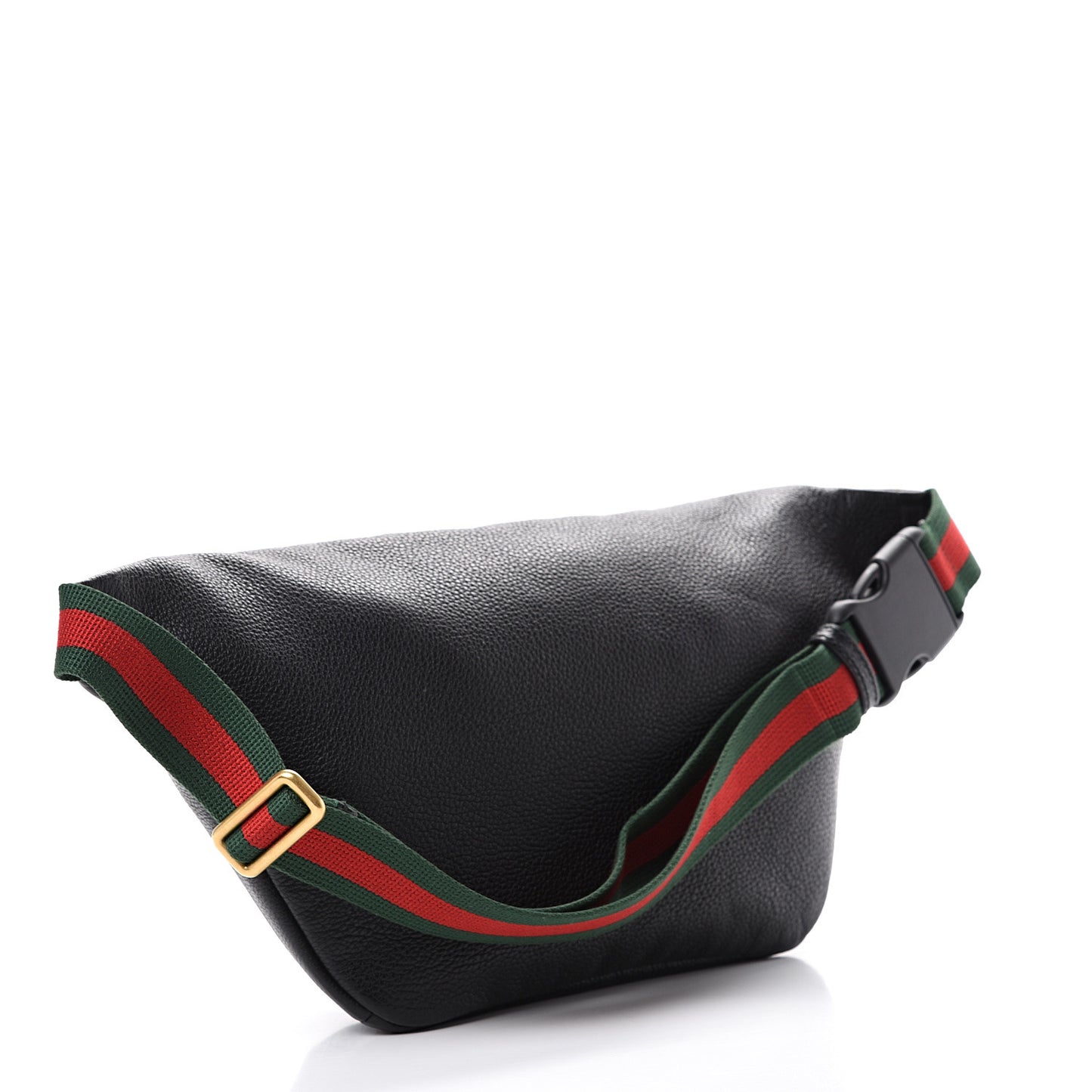 Grained Calfskin Logo Belt Bag Black