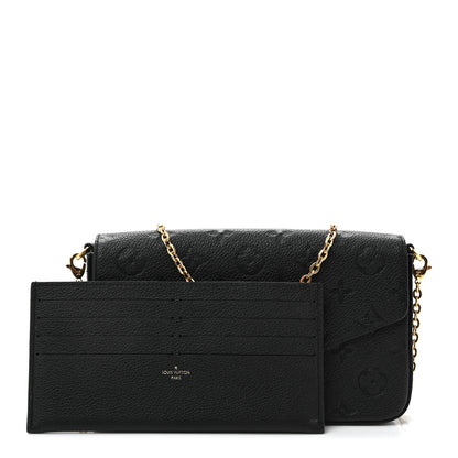 Louis Vuitton Empreinte Pochette Felicie Chain Wallet Black 3 of 11