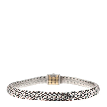 John Hardy Sterling Silver 18K Yellow Gold 6mm Classic Chain Dot Bracelet 3 of 4