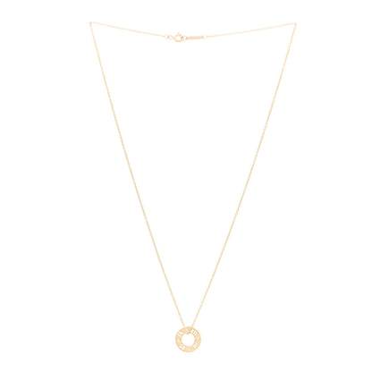 Tiffany 18K Yellow Gold Diamond Atlas Pierced Pendant Necklace 2 of 3