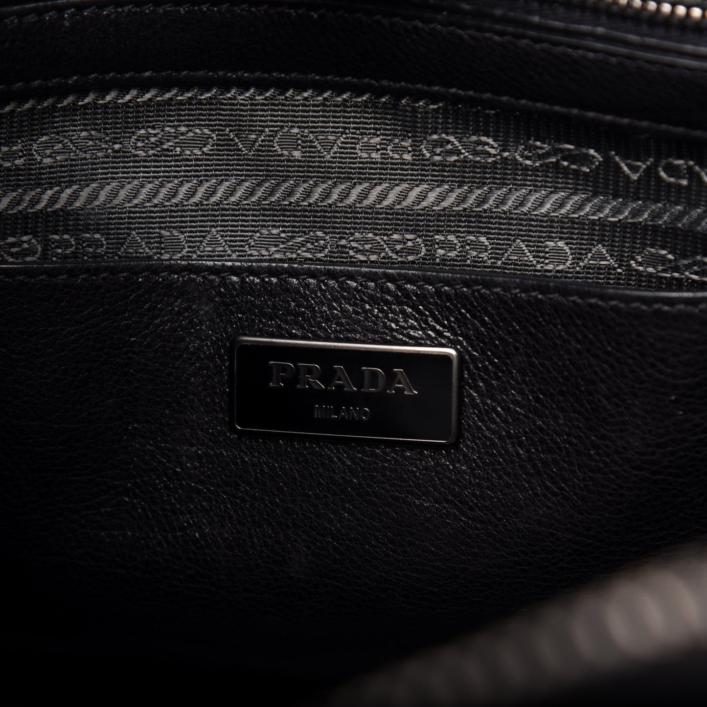 Glace Calf Twin Pocket Tote Black