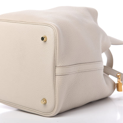 Hermes Taurillon Clemence Picotin Lock 22 MM Beton 7 of 10