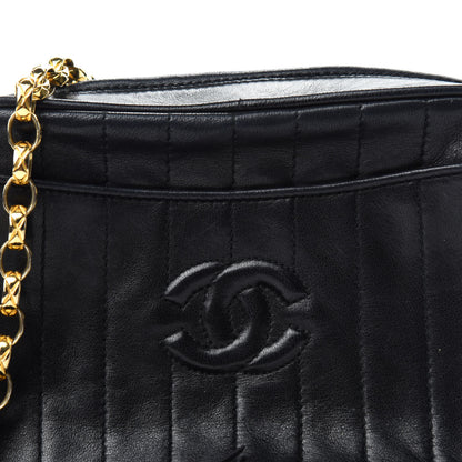 Chanel Lambskin Vertical Quilted Tassel Camera Case Black 10 of 10