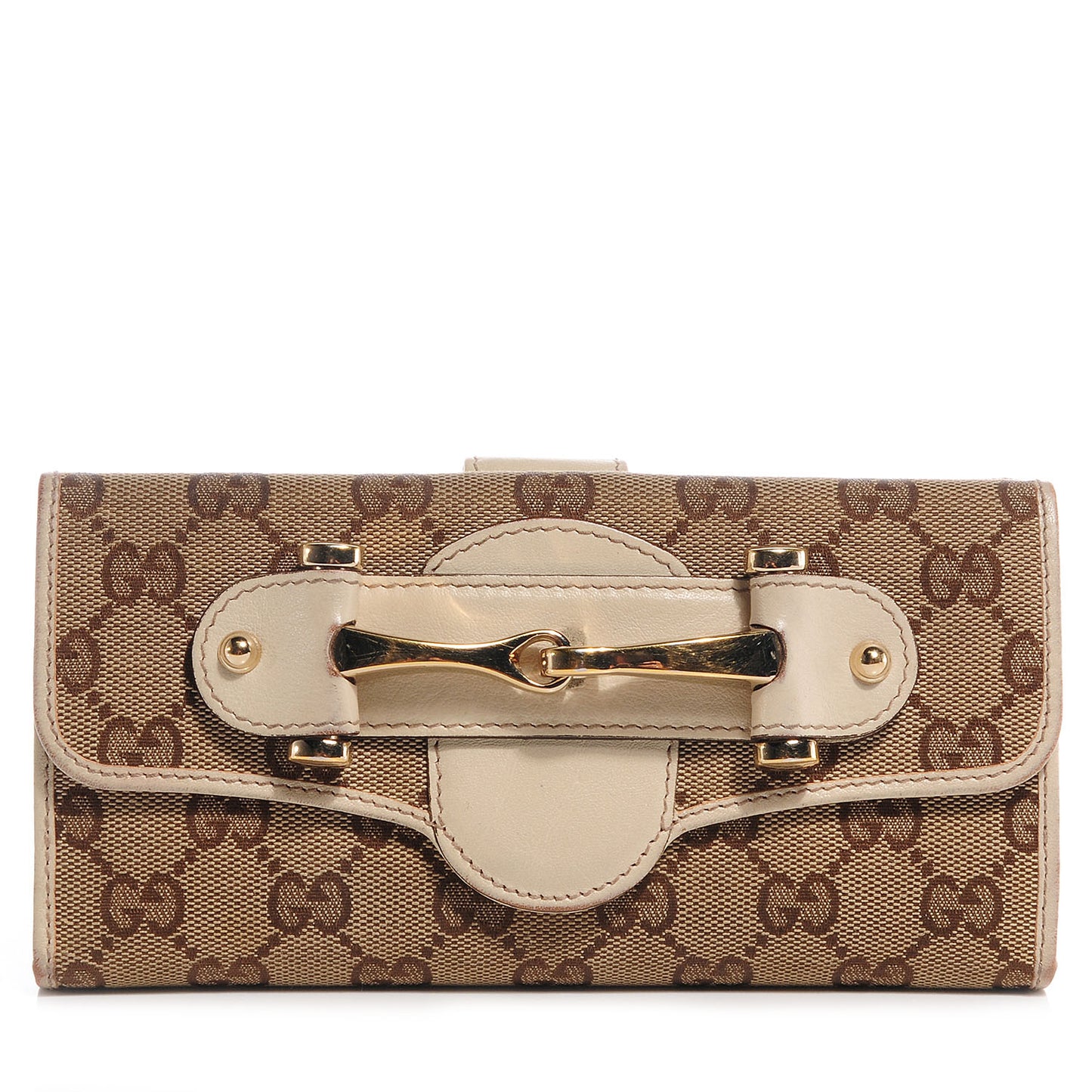 Canvas Monogram Pelham Continental Wallet Beige Off White