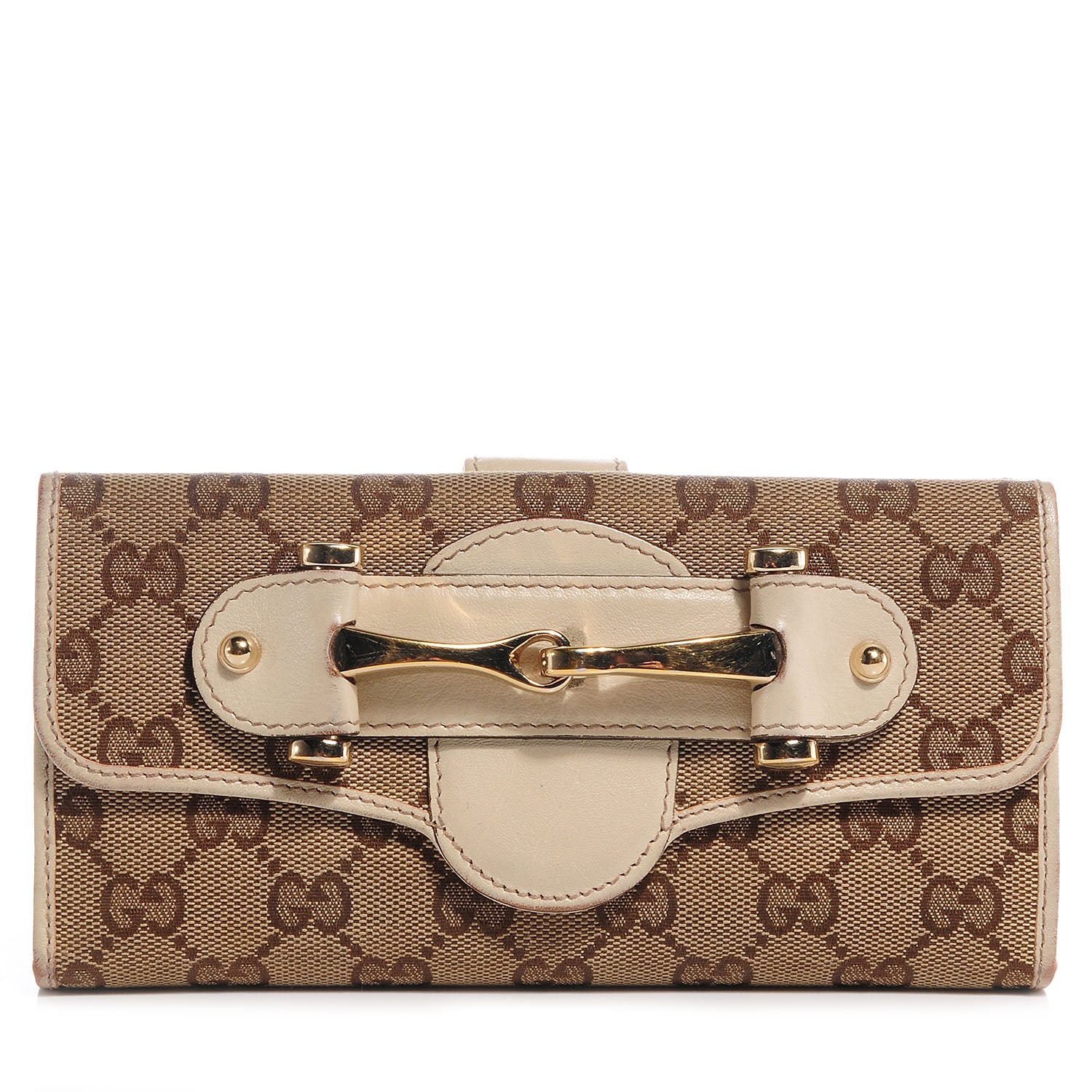 Gucci Canvas Monogram Pelham Continental Wallet Beige Off White 1 of 9