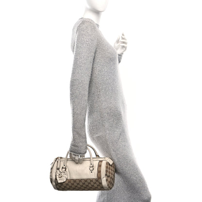 Gucci Monogram Trophy Satchel Beige Ebony Mystic White 2 of 13