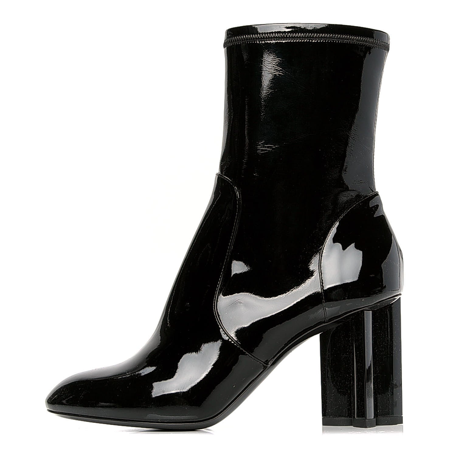 Louis Vuitton Patent Silhouette Ankle Boots 37 Black 1 of 6