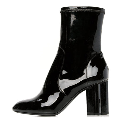 Louis Vuitton Patent Silhouette Ankle Boots 37 Black 1 of 6