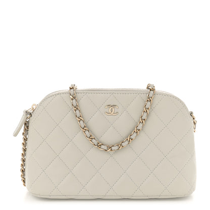 Chanel Caviar Quilted Classic Clutch With Chain Light Grey 1 of 13