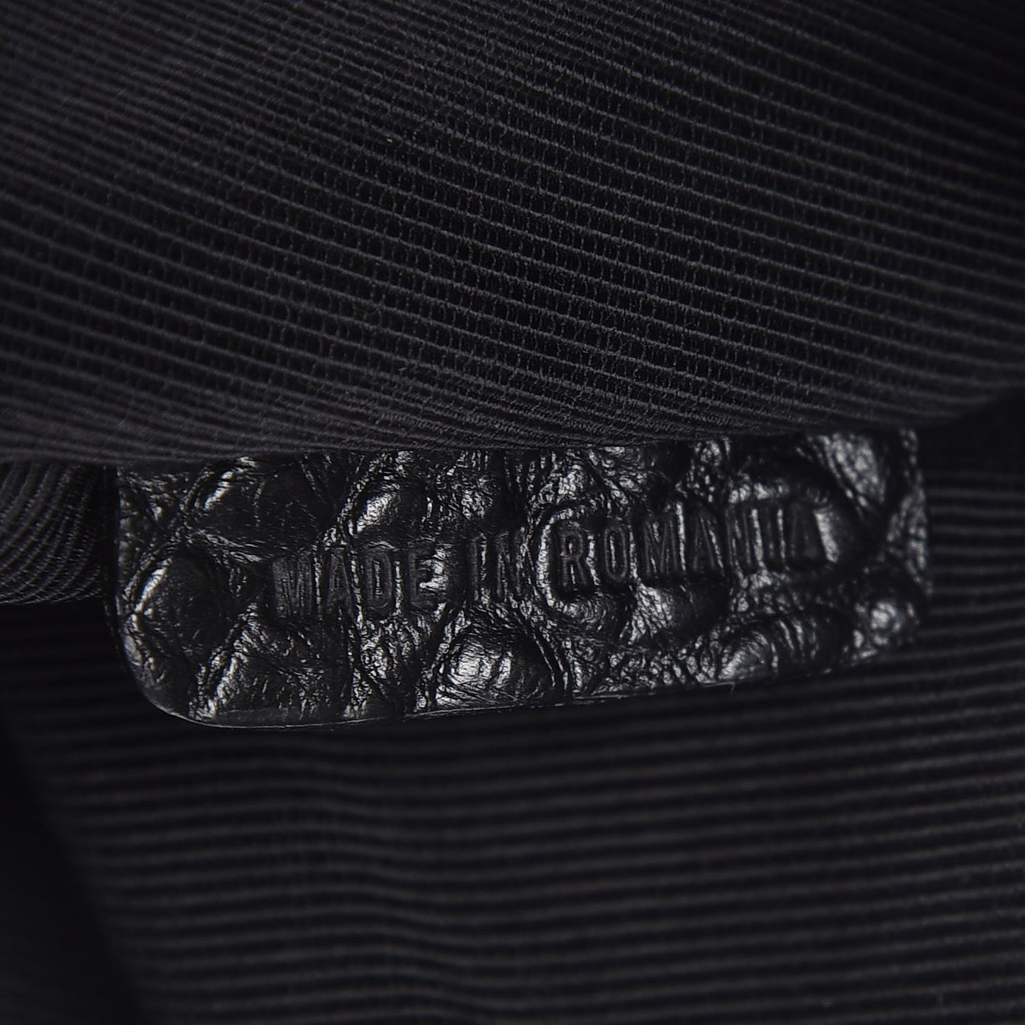 Heritage Grain Check Embossed Small Orchard Bowling Bag Black