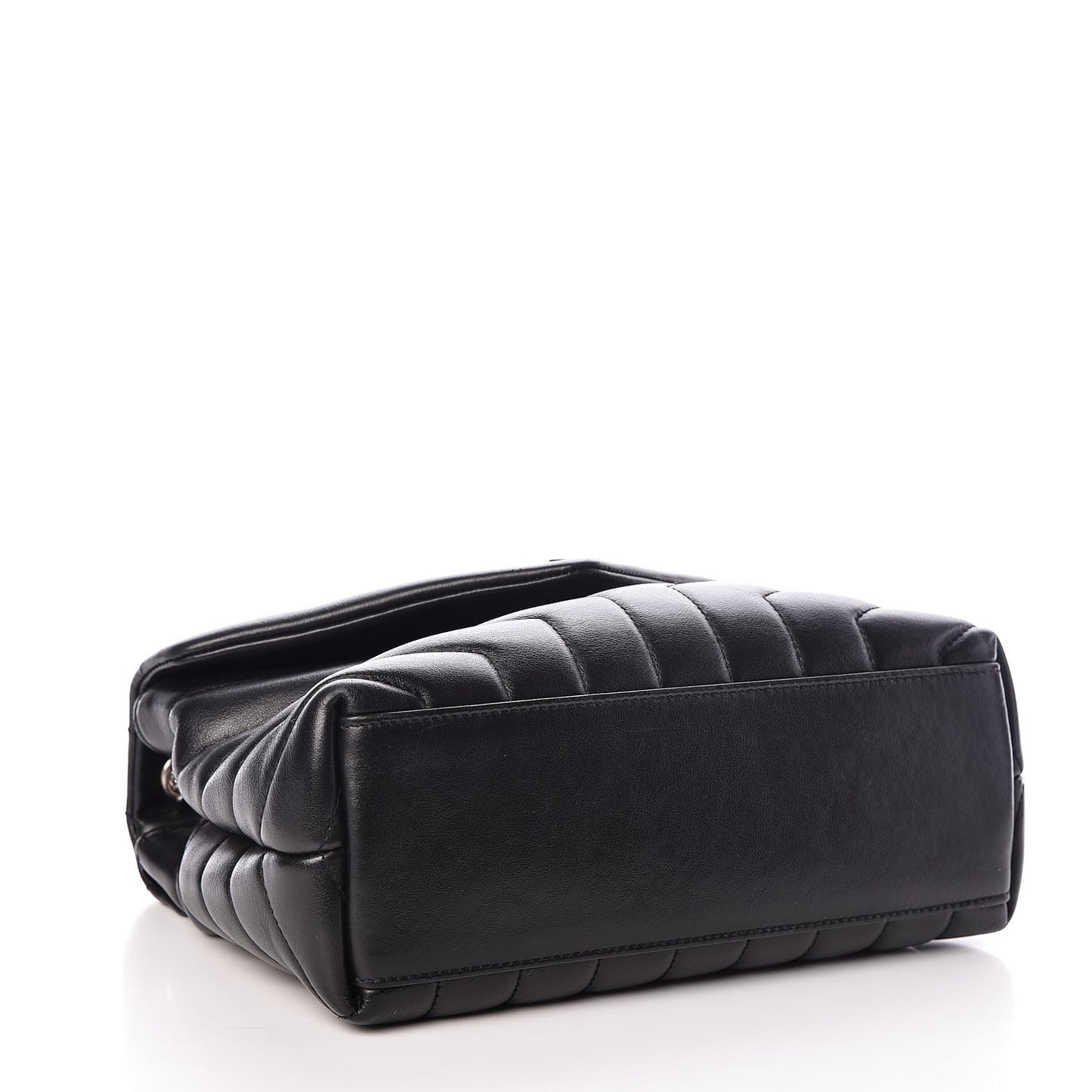 Calfskin Y Quilted Monogram Small Loulou Chain Satchel Black
