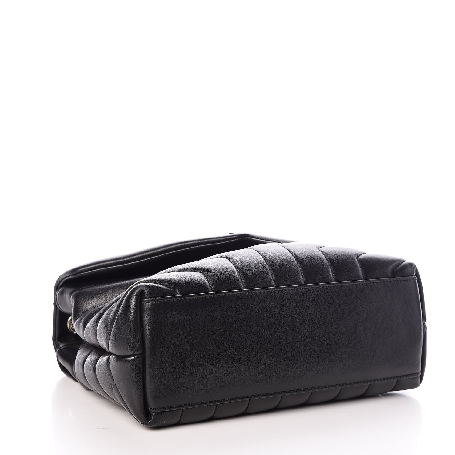 Saint Laurent Calfskin Y Quilted Monogram Small Loulou Chain Satchel Black 4 of 10