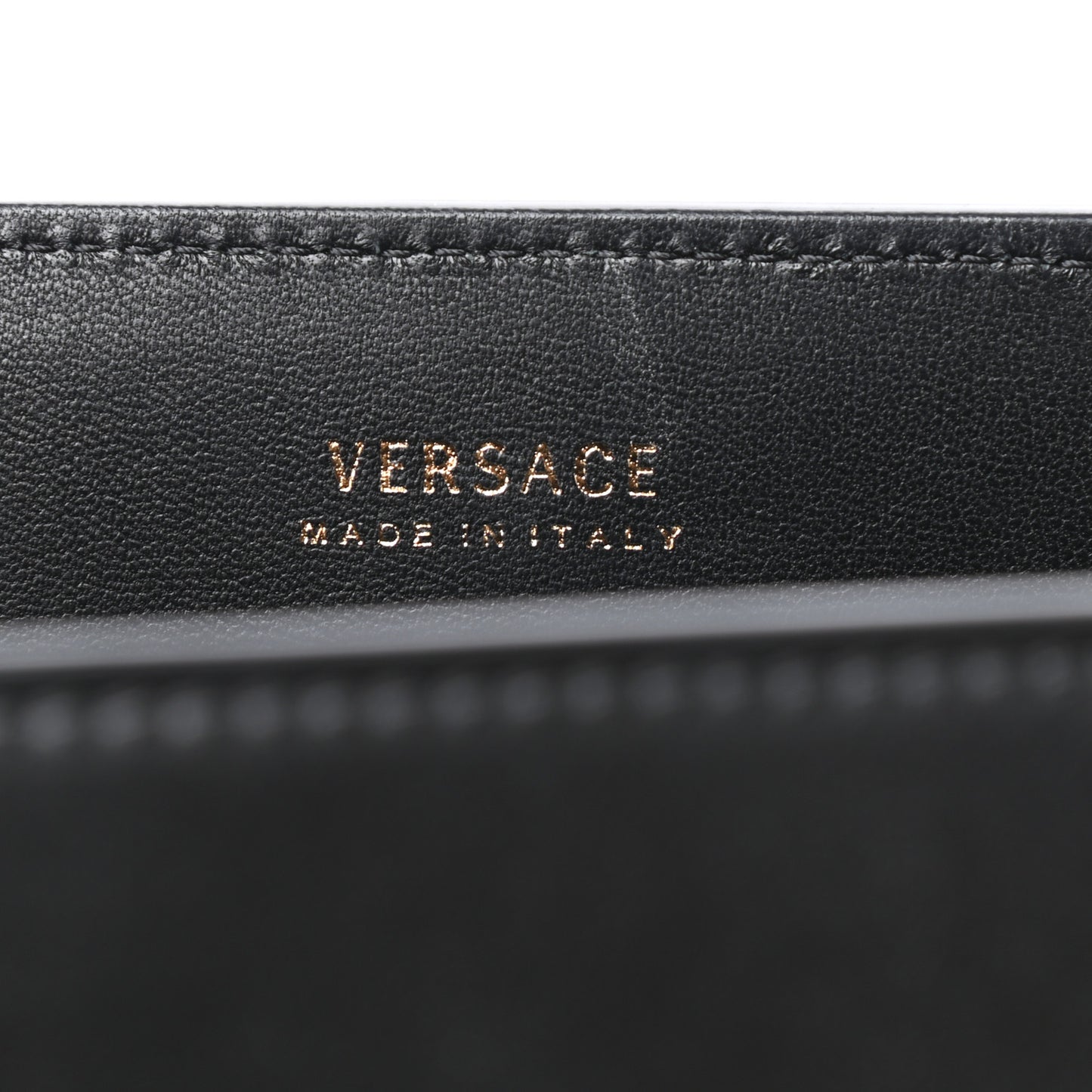Vitello Barocco Virtus Small Top Handle Shoulder Bag Black