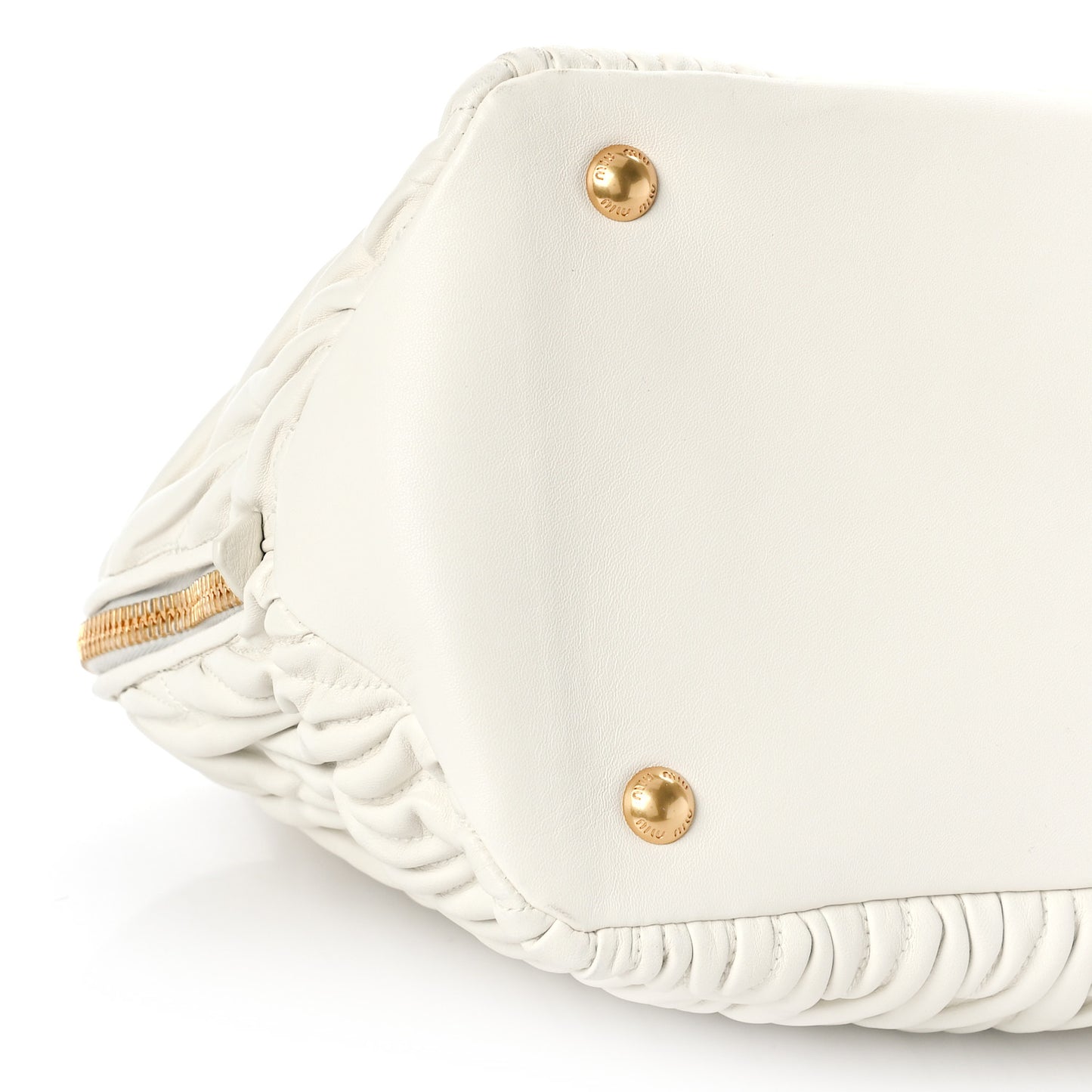 Nappa Matelasse Lux Mini Crossbody Tote Bianco