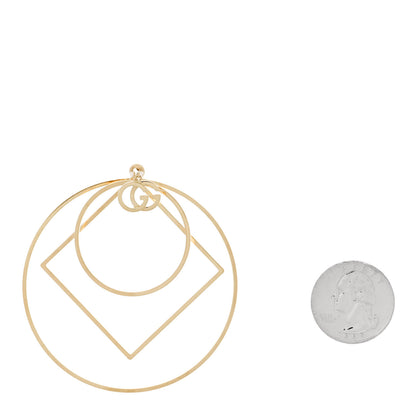 Gucci 18K Yellow Gold Running G Square Round Single Earring 2 of 7