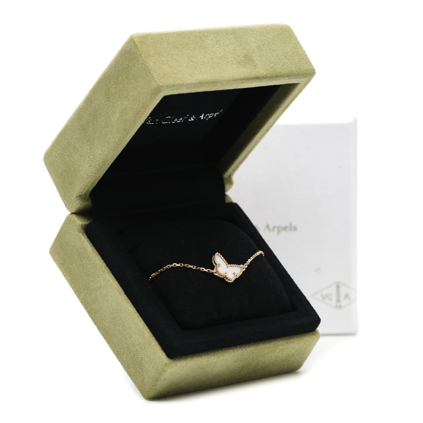 18K Yellow Gold Mother of Pearl Sweet Alhambra Butterfly Bracelet