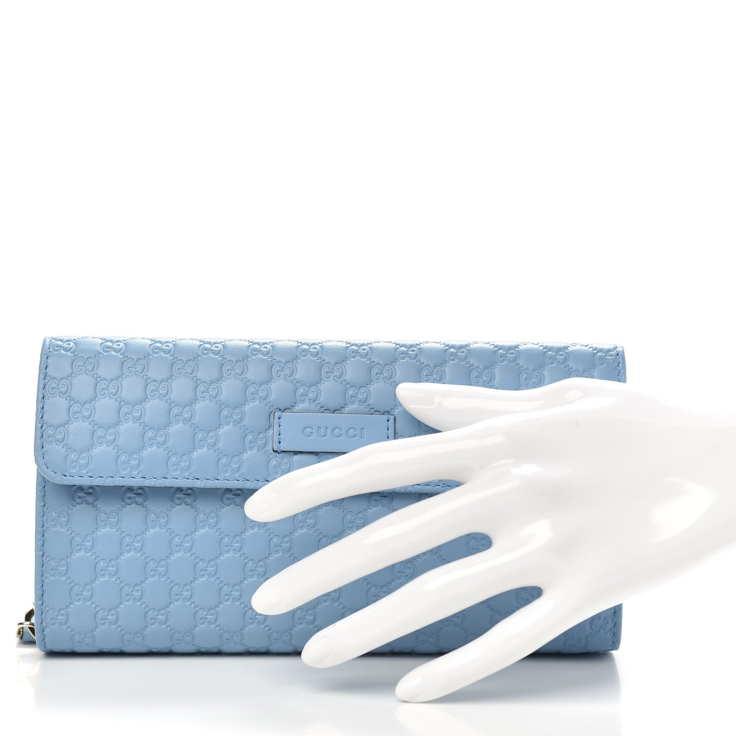 Gucci Soft Microguccissima Continental Zip Wallet Mineral Blue 2 of 12