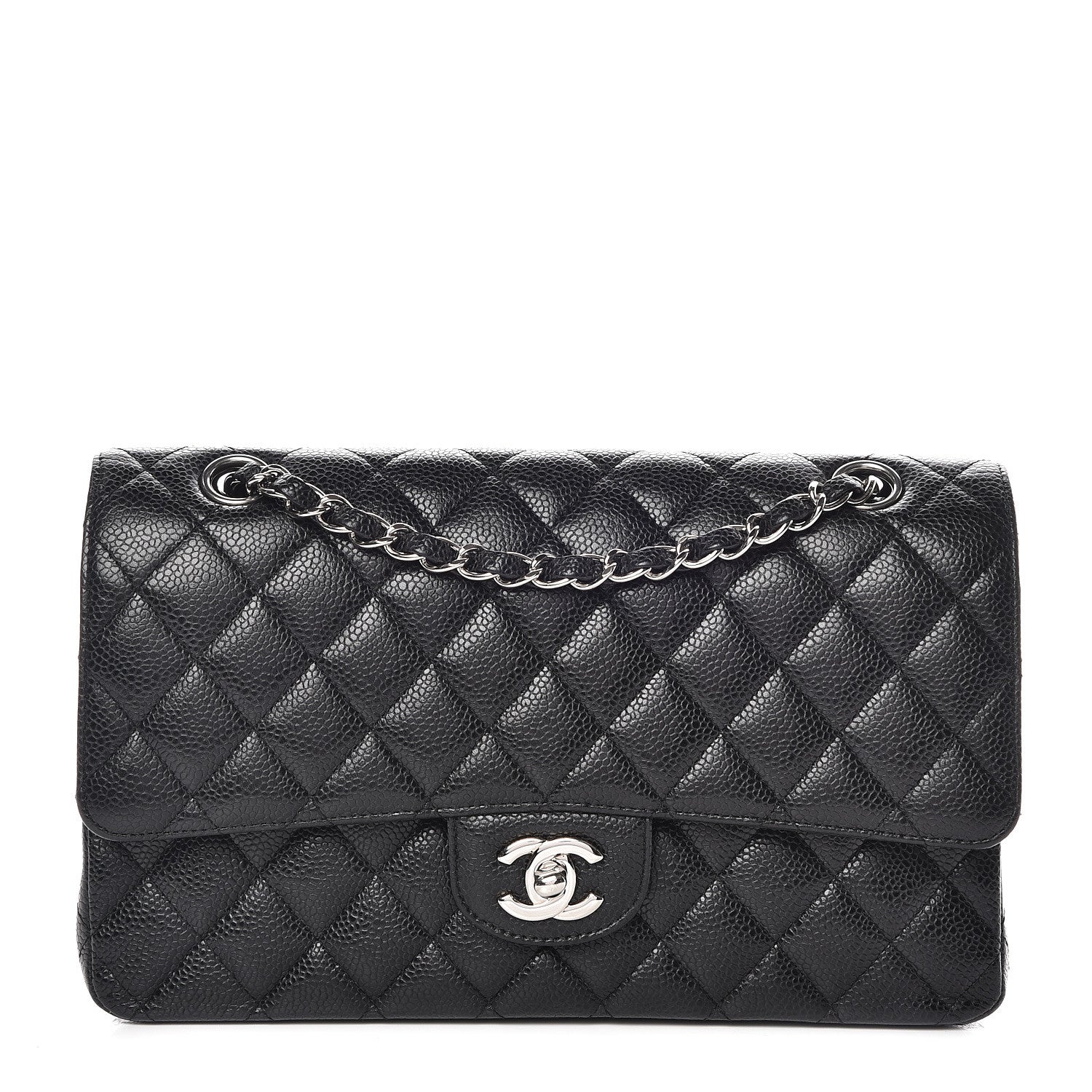 Chanel Caviar Quilted Medium Double Flap Black 1 of 14