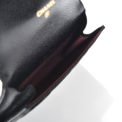 Chanel Caviar Quilted Flap Card Holder Black 5 of 9