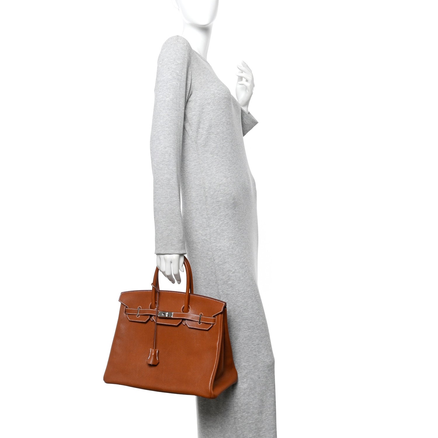 Hermes Natural Barenia Faubourg Birkin 35 Fauve 2 of 10