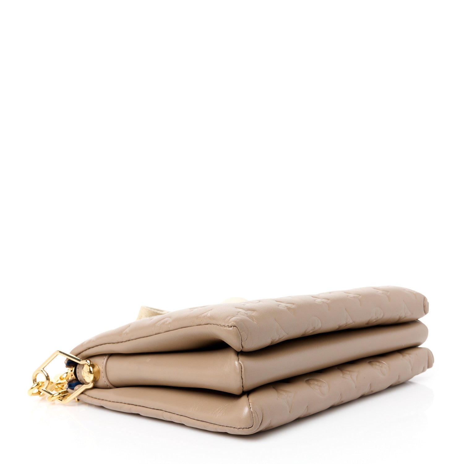 Louis Vuitton Lambskin Embossed Monogram Coussin PM Taupe 4 of 11