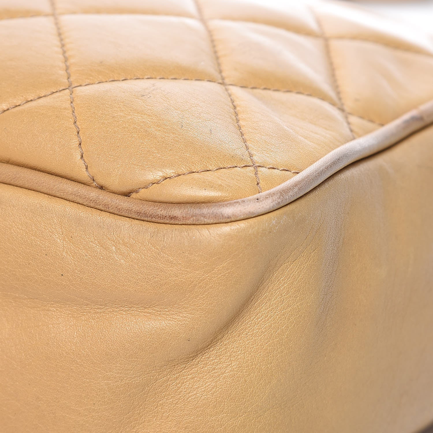 Chanel Lambskin Quilted Tote Beige 30 of 30