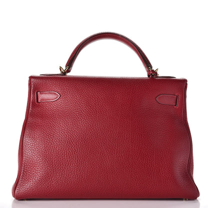 Hermes Taurillon Clemence Retourne Kelly 32 Rouge Garance 5 of 41