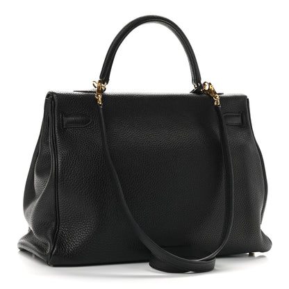 Hermes Taurillon Clemence Kelly Retourne 35 Black 3 of 9