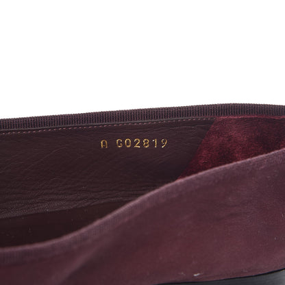 Chanel Nubuck Cap Toe CC Ballerina Flats 41 Burgundy Black 9 of 13