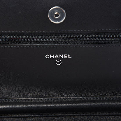 Chanel Calfskin Whipstitch Wallet On Chain WOC Black 5 of 11