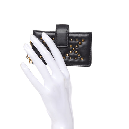 Christian Dior Lambskin Studded Cannage Lady Dior 5-Gusset Card Holder Black 2 of 7