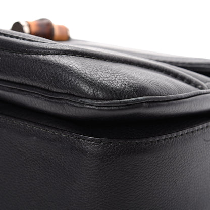 Gucci Calfskin Large New Bamboo Top Handle Bag Black 13 of 16