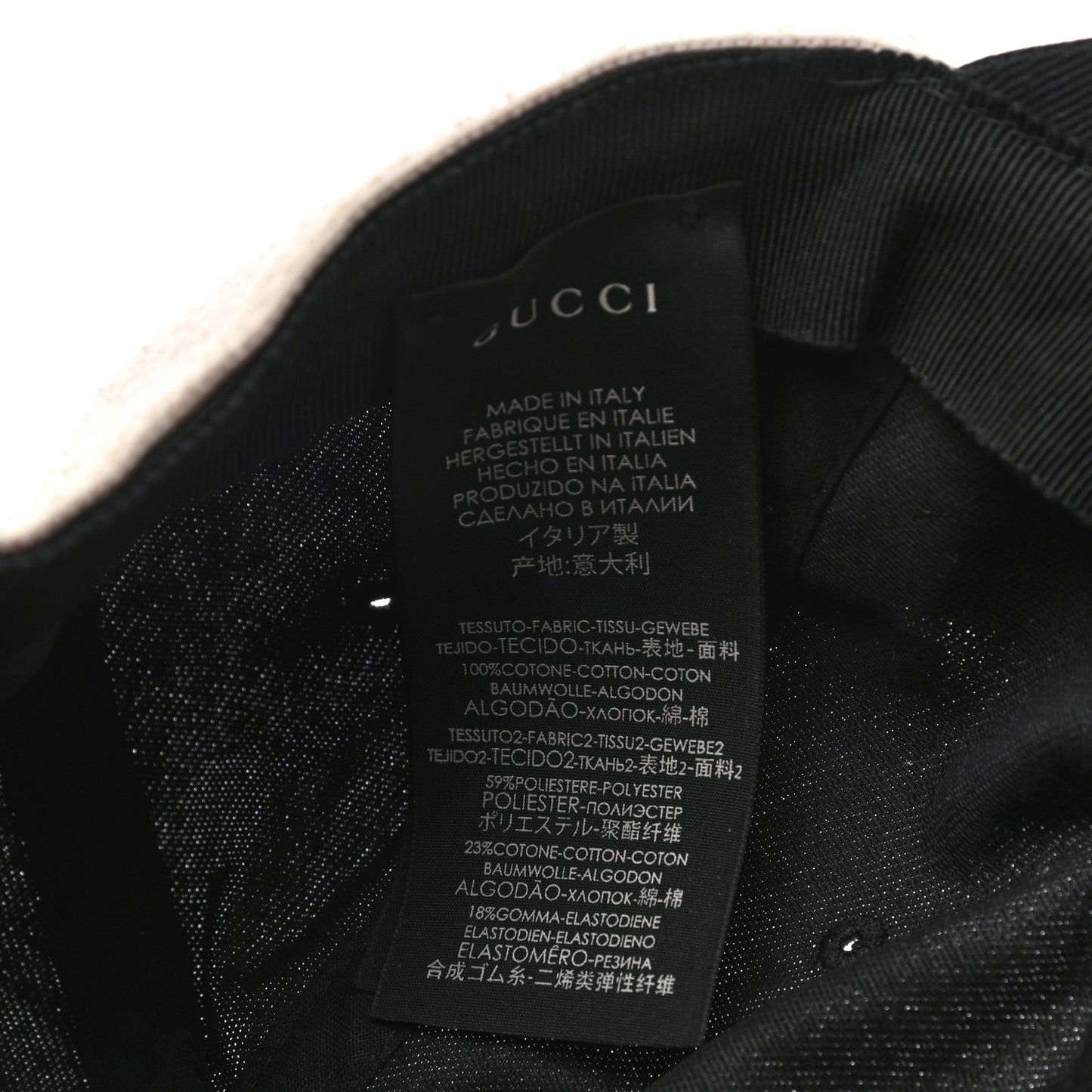 Gabardine Gucci Headband Baseball Hat L Black