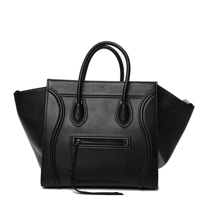 Celine Grained Calfskin Medium Phantom Luggage Black 1 of 8