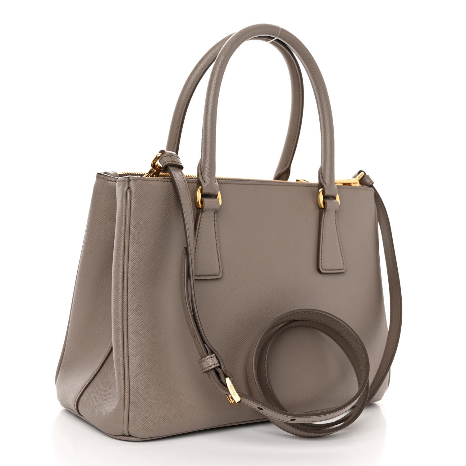 Prada Saffiano Small Galleria Double Zip Tote Argilla 3 of 13