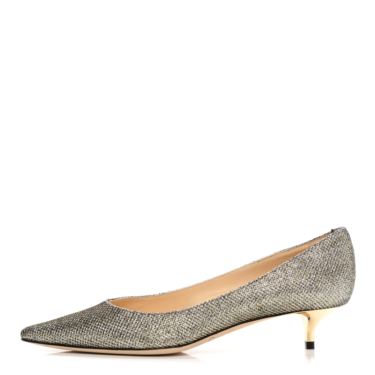 Jimmy Choo Glitter Fabric Amelia Pumps 35 Light Bronze 1 of 10