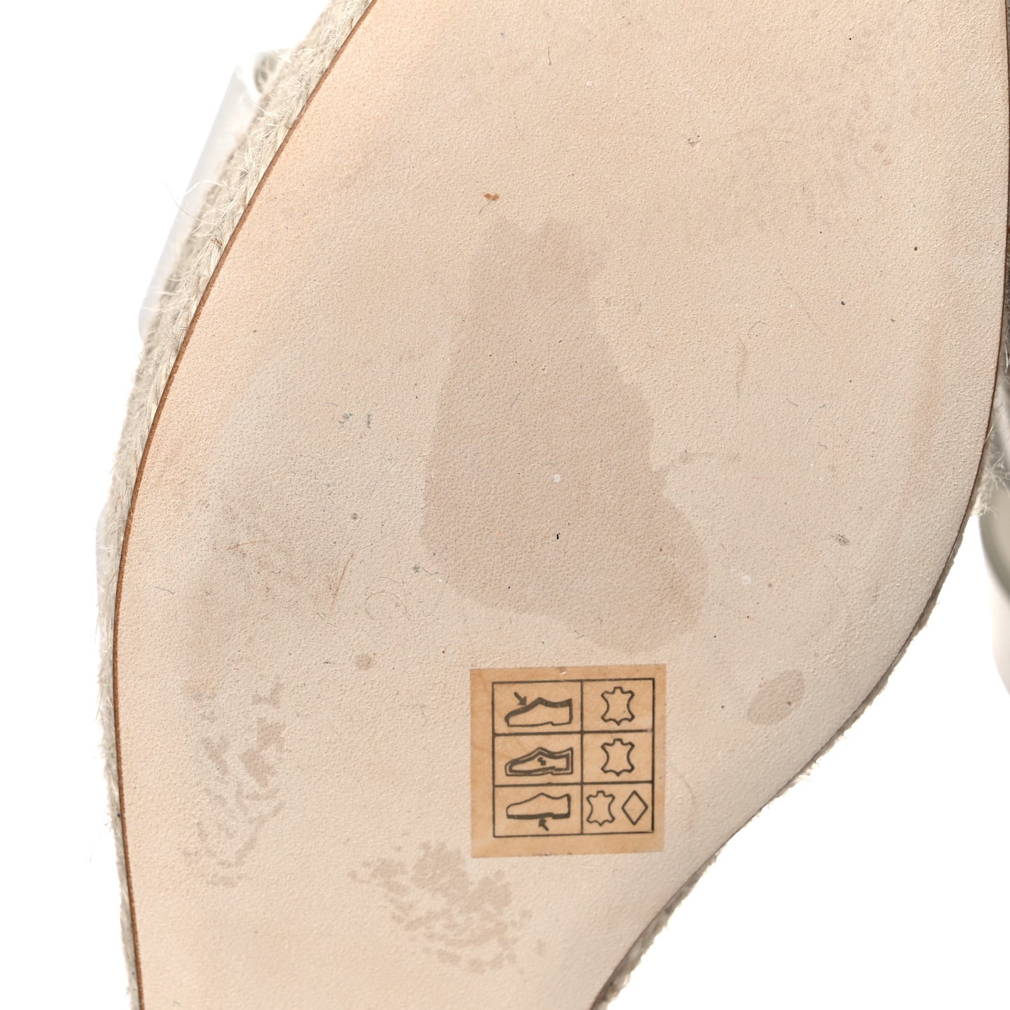 Goatskin Elda Espadrille Wedge Sandals 40 White