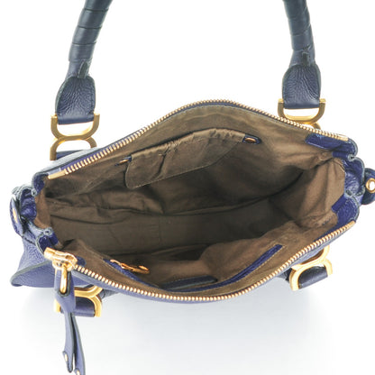 Chloe Calfskin Medium Marcie Satchel Storm Blue 5 of 14