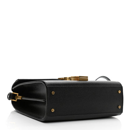 Saint Laurent Grain de Poudre Mini Classic Monogram Cassandra Top Handle Black 4 of 9