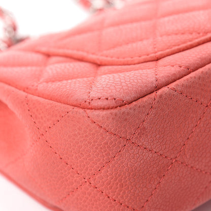 Chanel Iridescent Caviar Quilted Mini Rectangular Flap Dark Pink 12 of 16