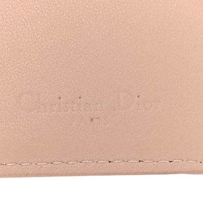 Christian Dior Lambskin Cannage Mini Lady Dior Wallet Rose Pink 6 of 8
