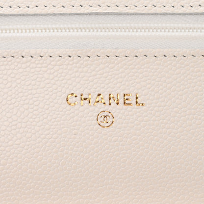Chanel Caviar Quilted Wallet on Chain WOC White 6 of 12