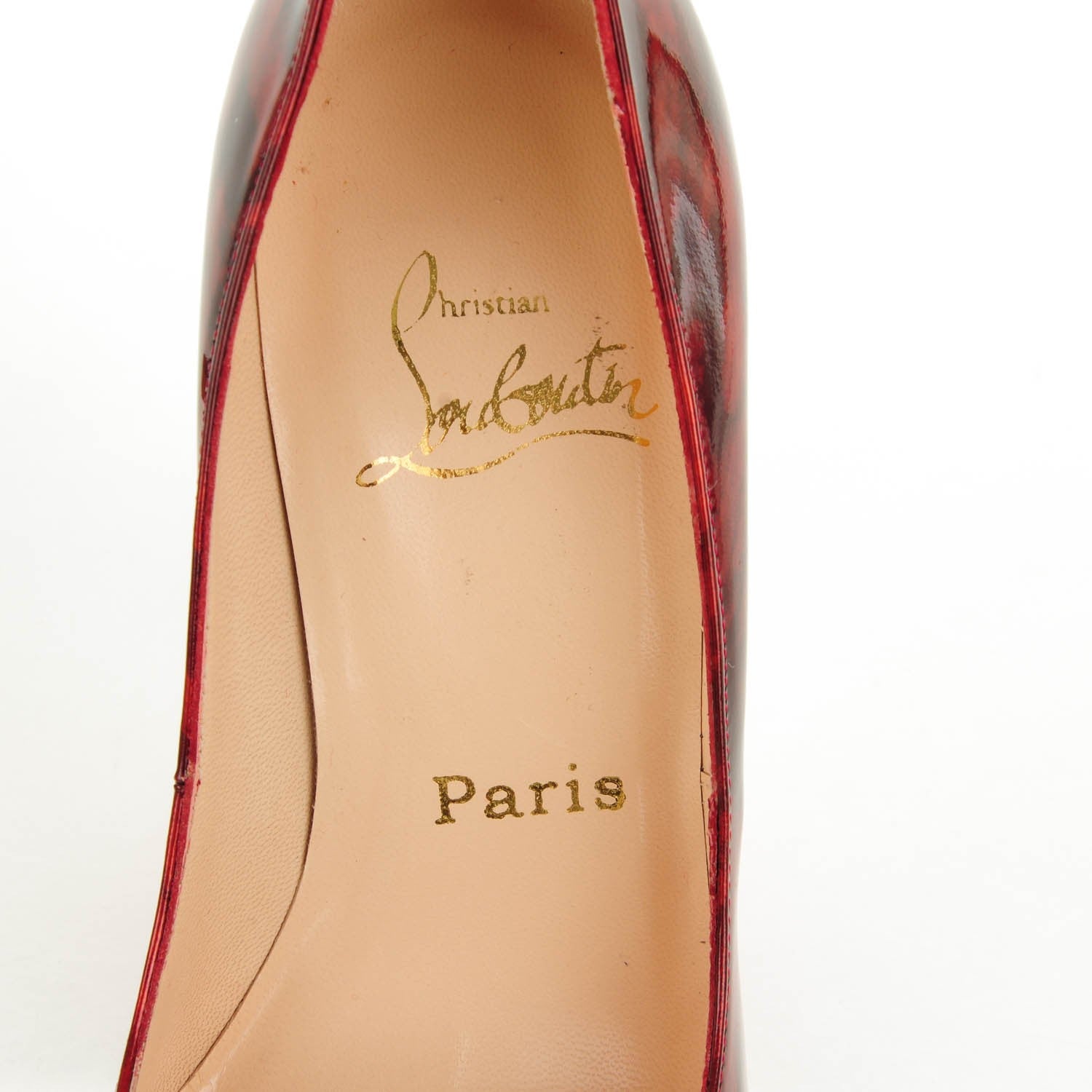 Christian Louboutin Patent Decollette 868 100 Pumps 35.5 Red Karey 7 of 7
