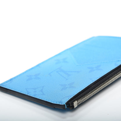 Louis Vuitton Taigarama Coin Card Holder Blue Lagoon 6 of 7