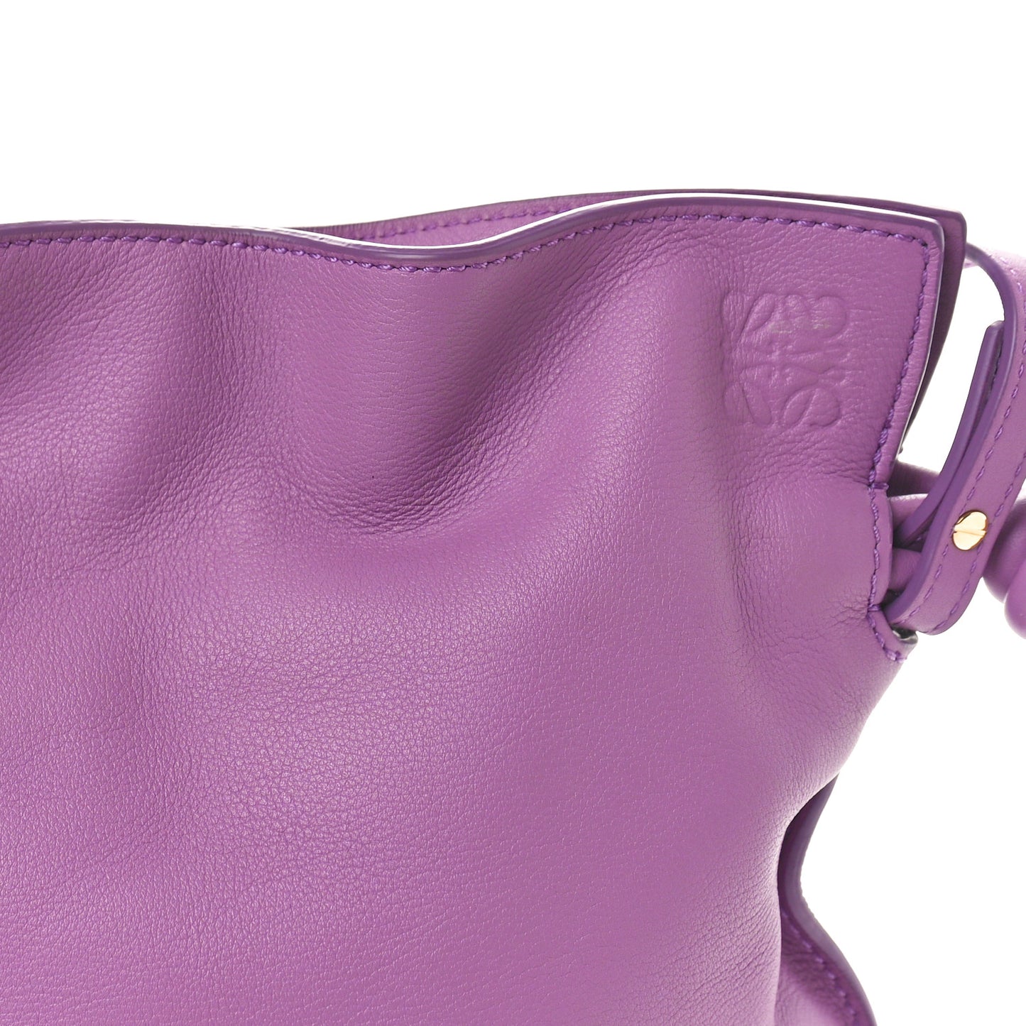 Calfskin Mini Flamenco Knot Bag Purple