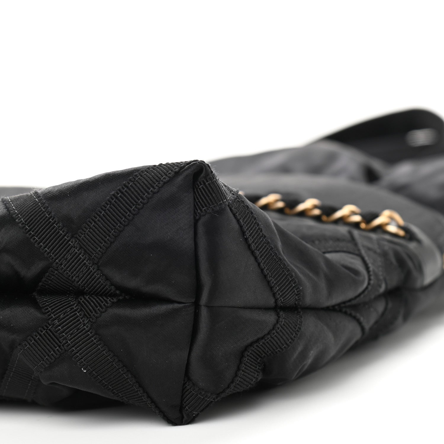 Chanel Nylon Grosgrain Large Lifestyle Pouch With Foldable Tote Black 11 of 12