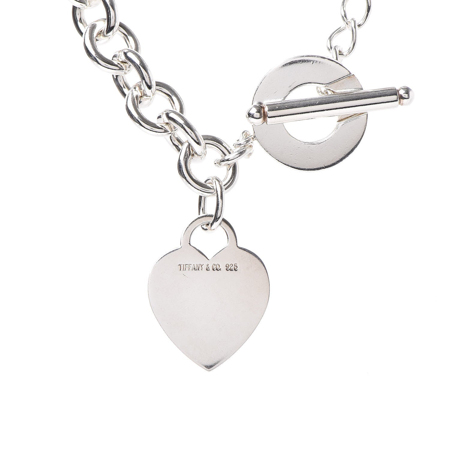 Tiffany Sterling Silver Heart Tag Toggle Necklace 5 of 5