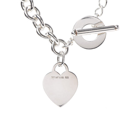 Tiffany Sterling Silver Heart Tag Toggle Necklace 5 of 5